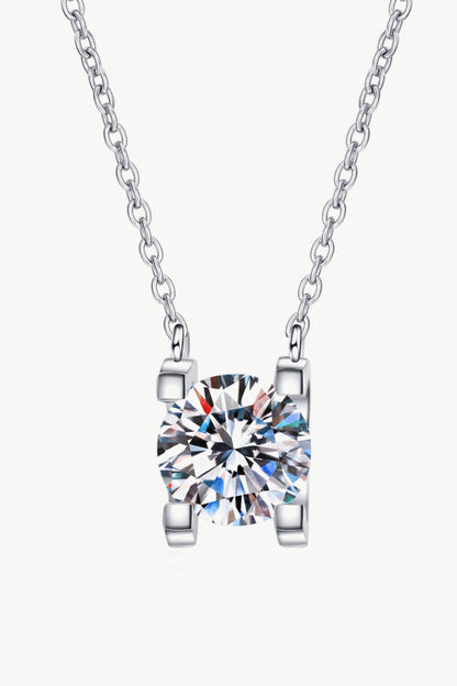 1 Carat Moissanite Chain Necklace - Sparkala