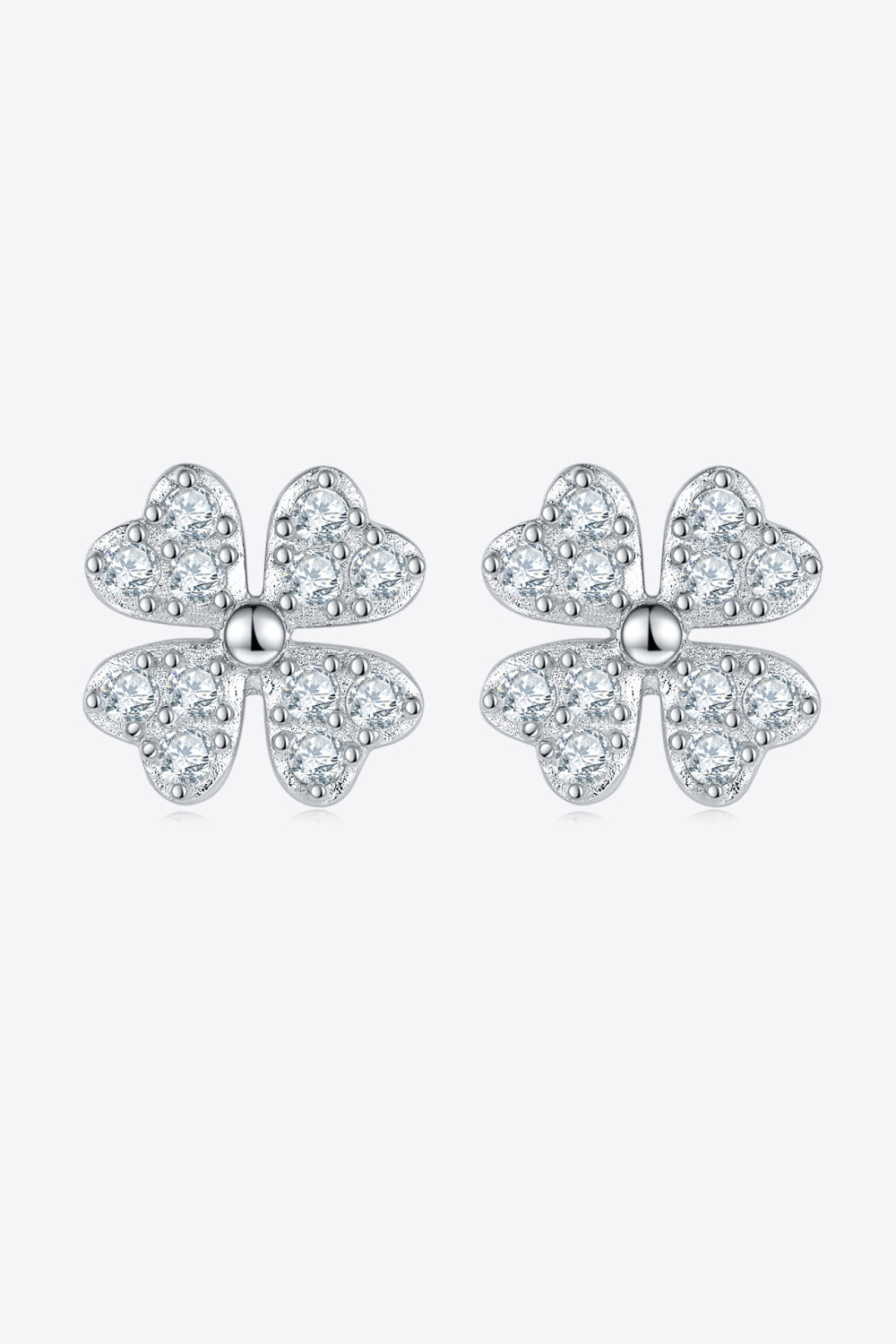 Adored Sparkala™ Moissanite Four Leaf Clover Stud Earrings