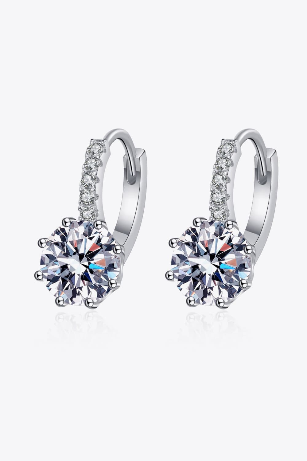 4 Carat Moissanite 925 Sterling Silver Earrings - Sparkala