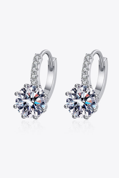 4 Carat Moissanite 925 Sterling Silver Earrings - Sparkala