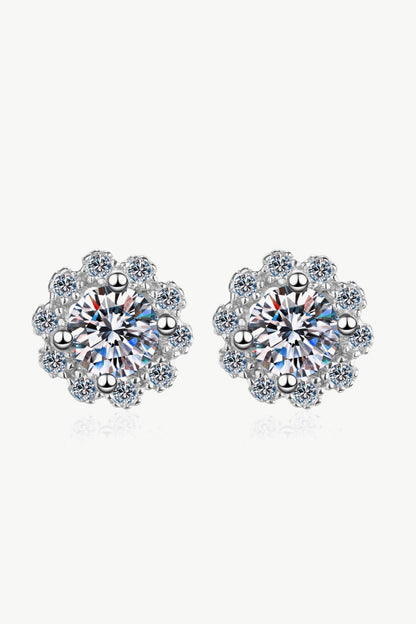 Sparkala™ Moissanite Floral-Shaped Stud Earrings