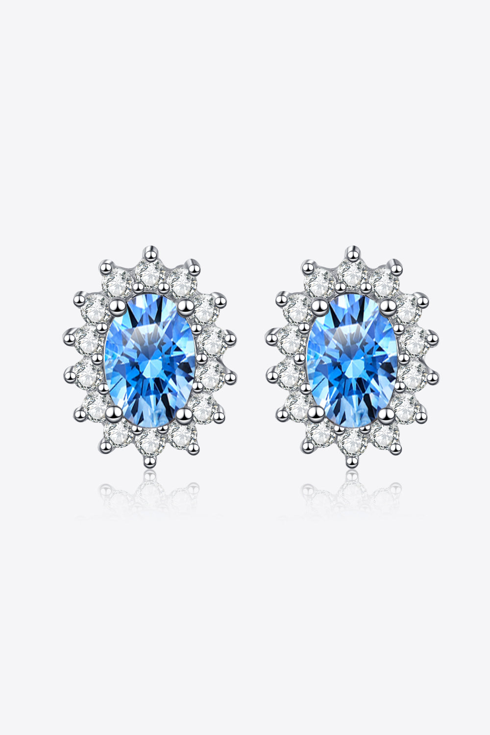 1 Carat Moissanite 925 Sterling Silver Stud Earrings - Sparkala