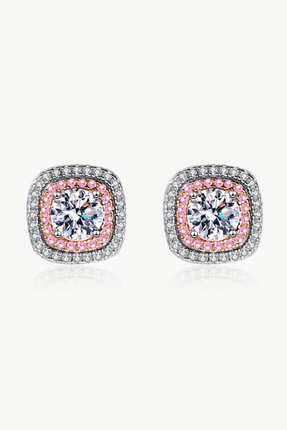 Geometric Moissanite Stud Earrings - Sparkala