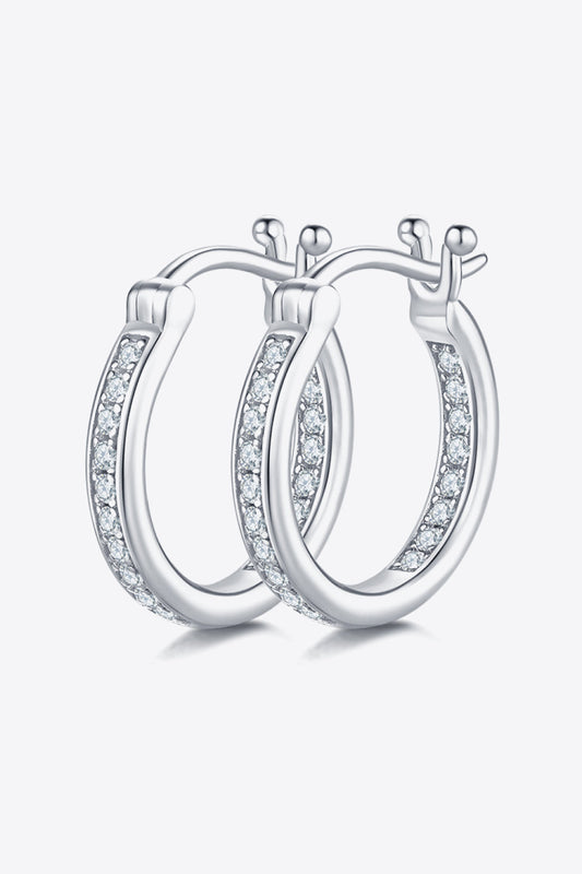 Adored Sparkala™ Moissanite Platinum-Plated 925 Sterling Silver Earrings