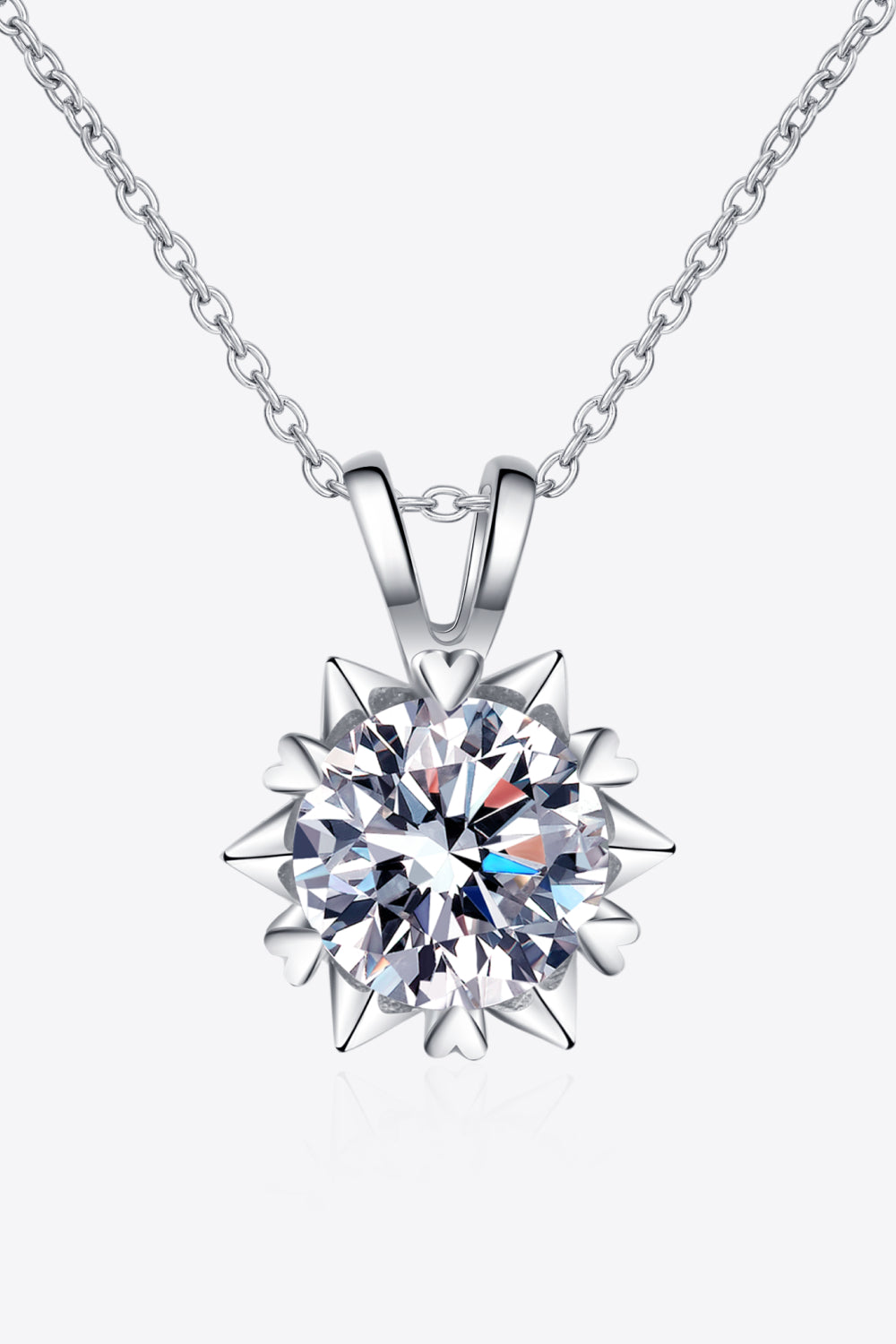 Learning To Love Pure Sterling Silver Sparkala™ Moissanite Pendant Necklace