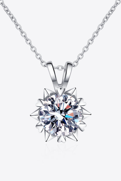 Learning To Love Pure Sterling Silver Sparkala™ Moissanite Pendant Necklace