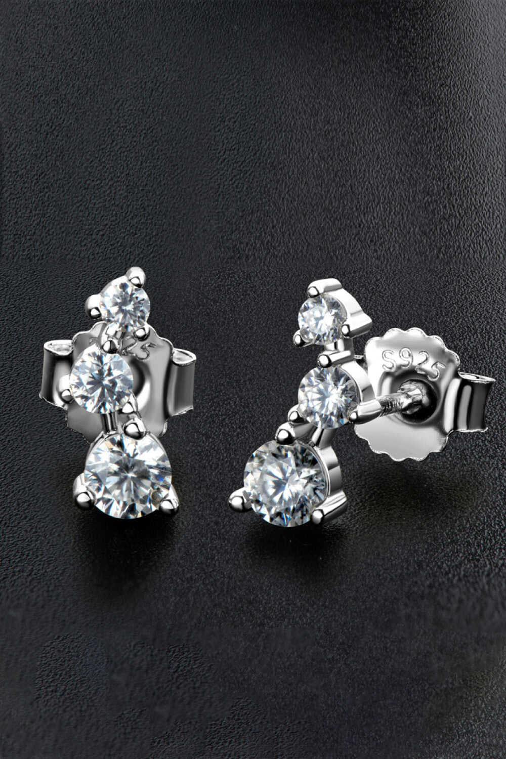 Adored Your Way Sparkala™ Moissanite Stud Earrings (Platinum-Plated Fine Silver)