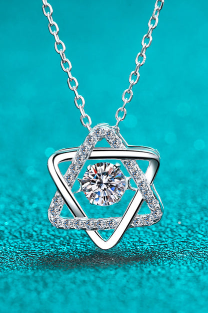 Sparkala™ Moissanite Rhodium-Plated Chain-Link Necklace