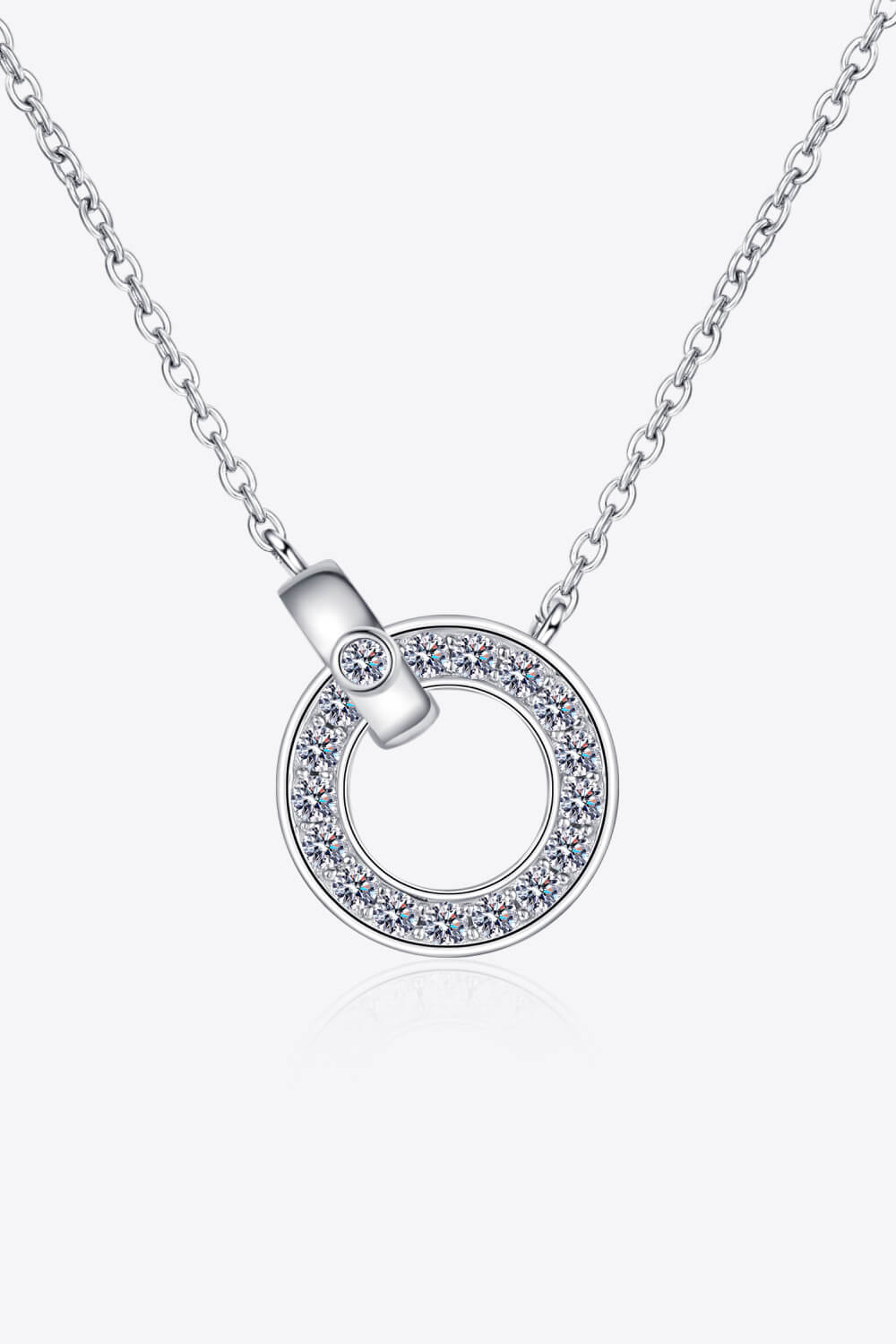 Sparkala™ Moissanite Pendant Rhodium-Plated Necklace