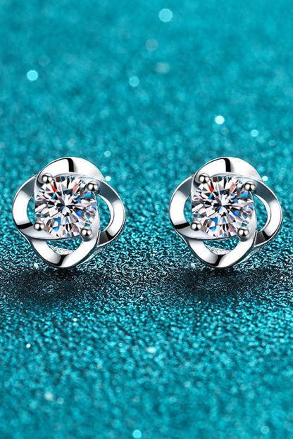 It's Your Day Sparkala™ Moissanite Rhodium-Plated Stud Earrings