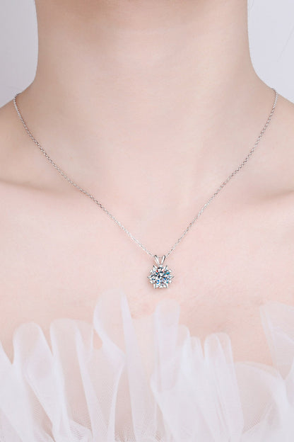 Learning To Love Pure Sterling Silver Sparkala™ Moissanite Pendant Necklace