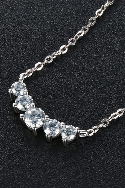 Sparkala™ Moissanite Pendant Necklace (Platinum-Plated Fine Silver)