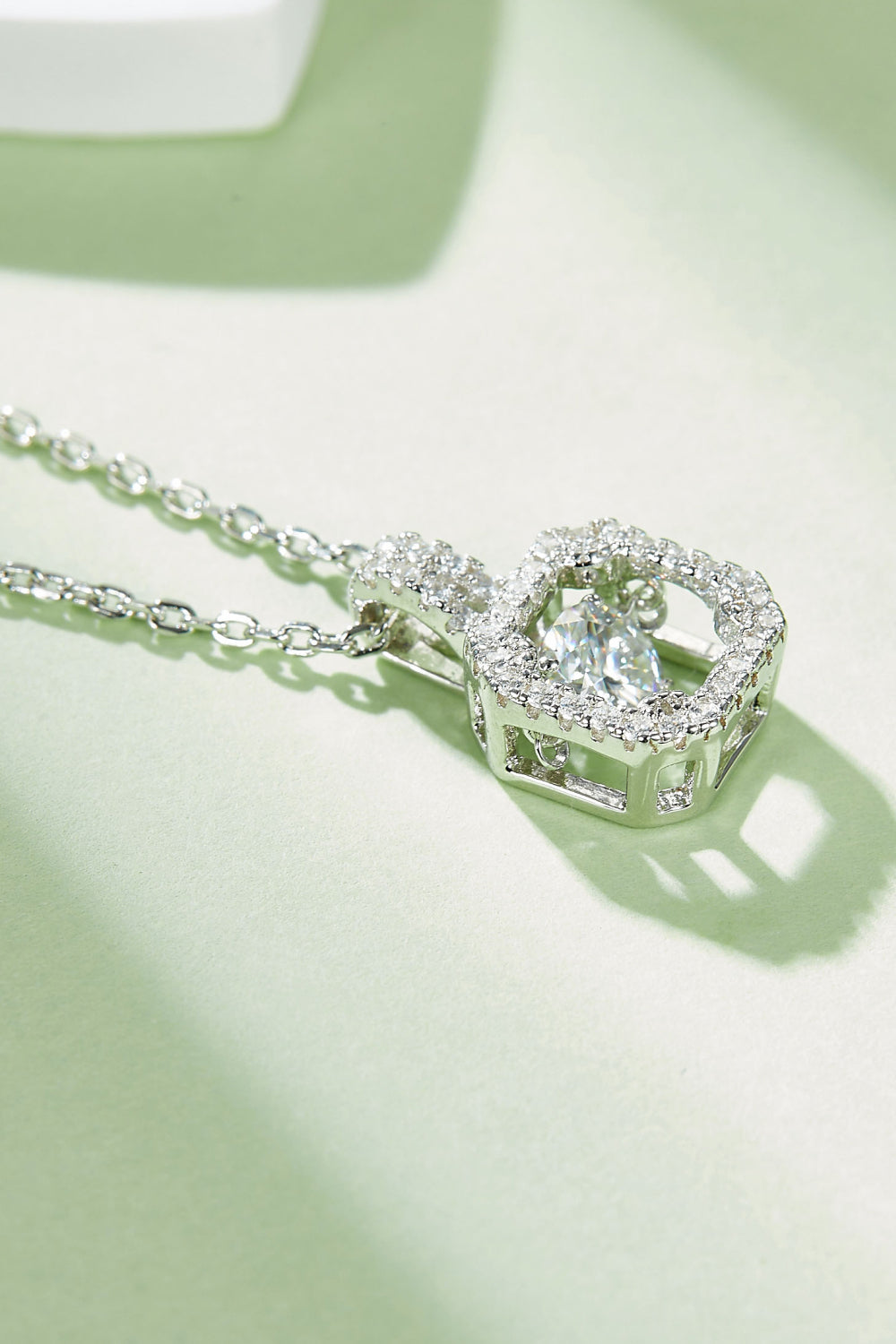 Adored Sparkala™ Moissanite Platinum-Plated 925 Sterling Silver Necklace