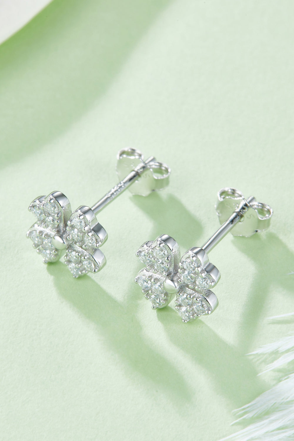 Adored Sparkala™ Moissanite Four Leaf Clover Stud Earrings