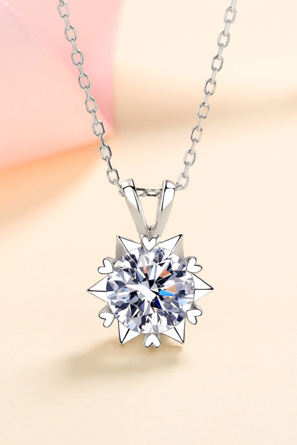 Learning To Love Pure Sterling Silver Sparkala™ Moissanite Pendant Necklace