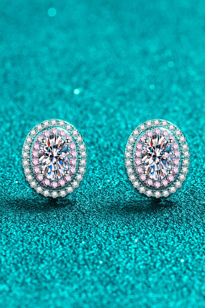 Platinum-Plated Sparkala™ Moissanite Stud Earrings