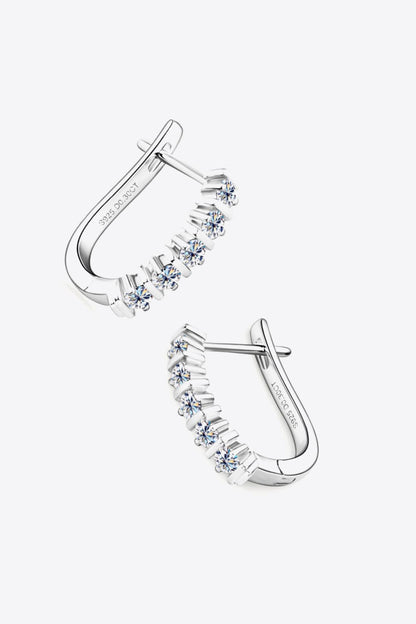 Sparkala™ Moissanite Platinum-Plated 925 Sterling Silver Earrings