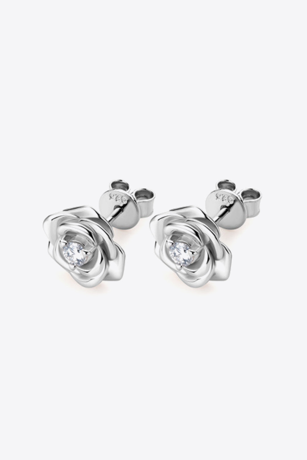 Adored Sparkala™ Moissanite Flower 925 Sterling Silver Earrings (Platinum-Plated Fine Silver)