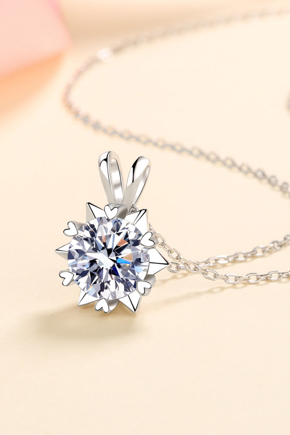 Learning To Love Pure Sterling Silver Sparkala™ Moissanite Pendant Necklace