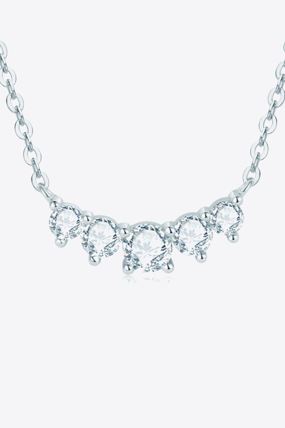 Sparkala™ Moissanite Pendant Necklace (Platinum-Plated Fine Silver)