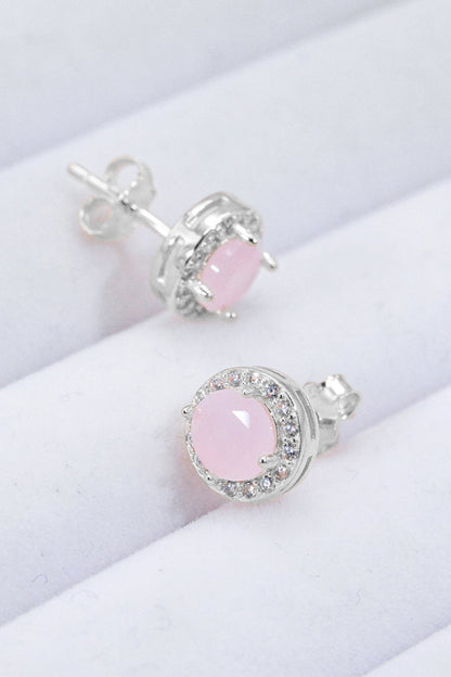Give It To You 925 Sterling Silver Quartz Earrings (Platinum-Plated Fine Silver)