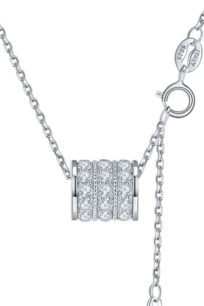 Moissanite Platinum-Plated 925 Sterling Silver Necklace