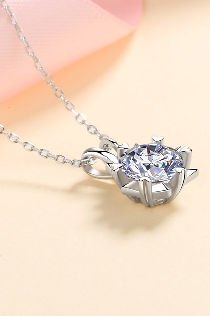 Learning To Love Pure Sterling Silver Sparkala™ Moissanite Pendant Necklace