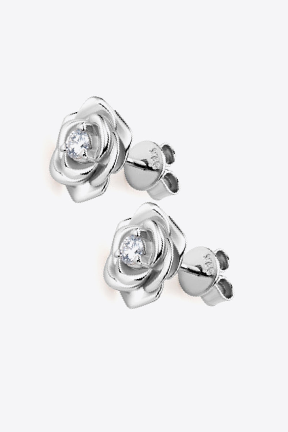 Adored Sparkala™ Moissanite Flower 925 Sterling Silver Earrings (Platinum-Plated Fine Silver)