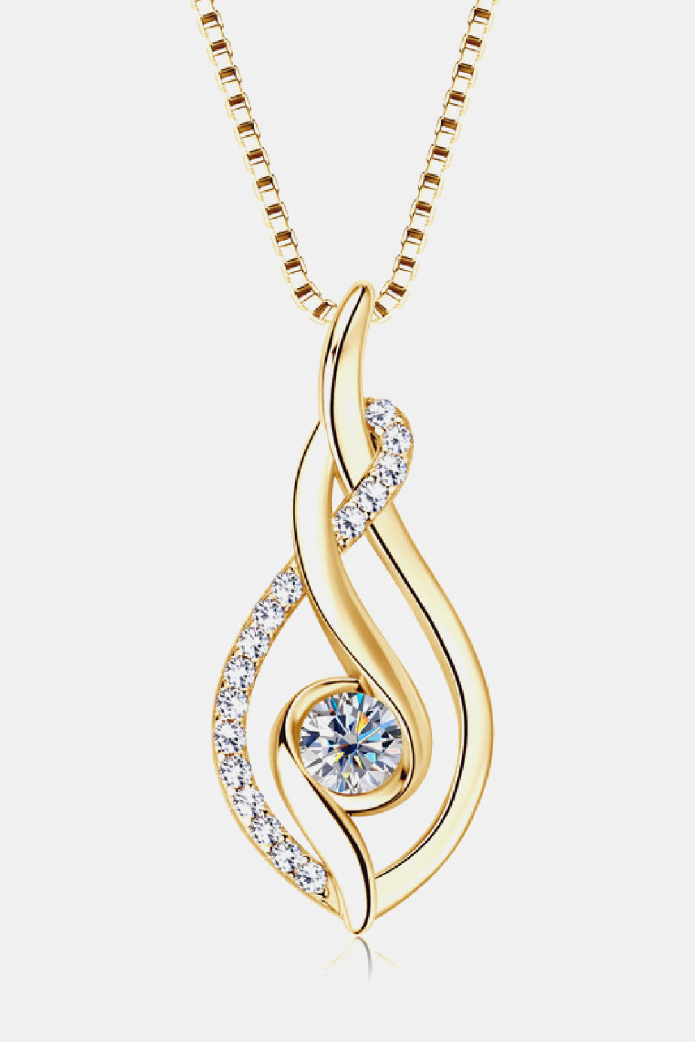 Sparkala™ Moissanite Platinum-Plated 925 Sterling Silver Necklace