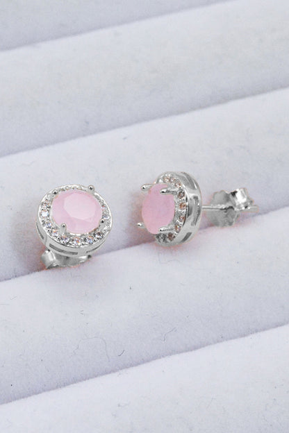 Give It To You 925 Sterling Silver Quartz Earrings (Platinum-Plated Fine Silver)