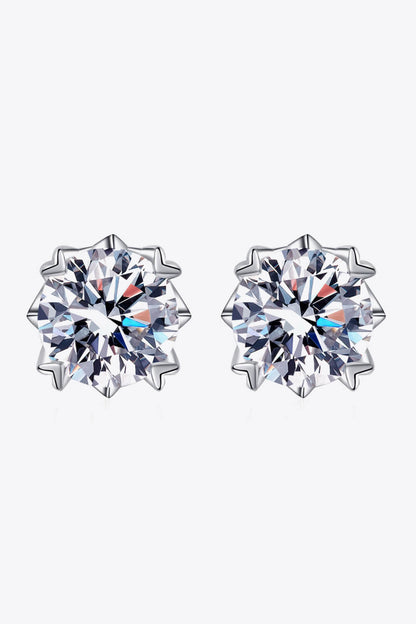 Good Day In My Mind Moissanite Stud Earrings - Sparkala