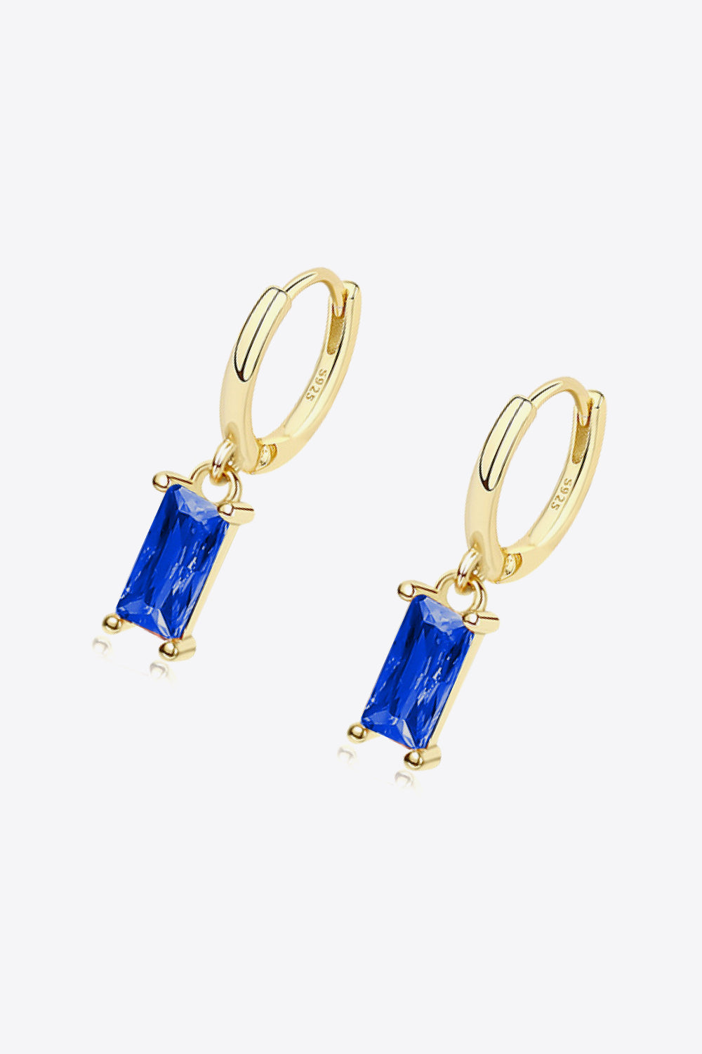 Retro Pure Sterling Silver Cubic Zirconia Drop Earrings